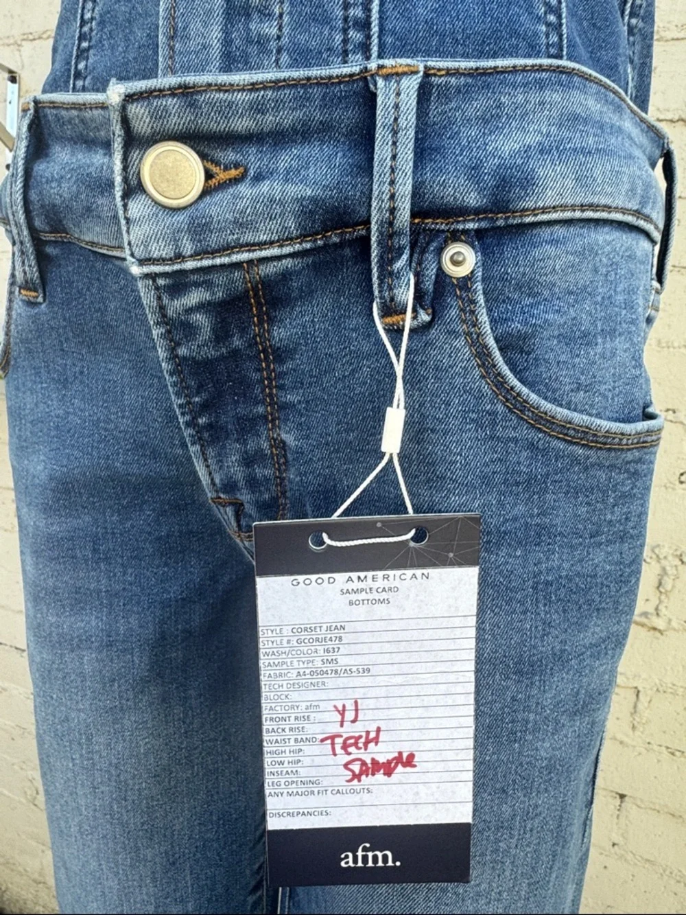 SAMPLE Good American Corset Jeans Size 4/27